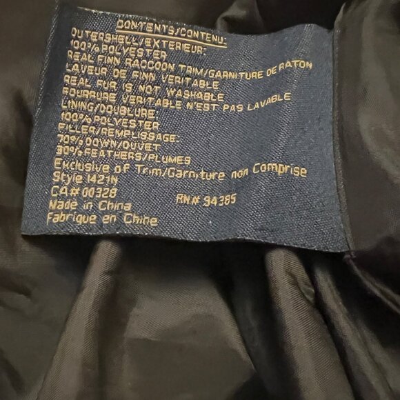 London Fog Olive Green Down Alternative Parka with Faux Fur Trim Hood - Picture 12 of 12